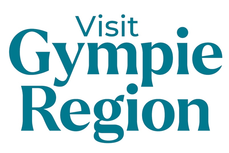 Logo of Gympie Regional Council with abstract wave design and colorful rectangles at the bottom.